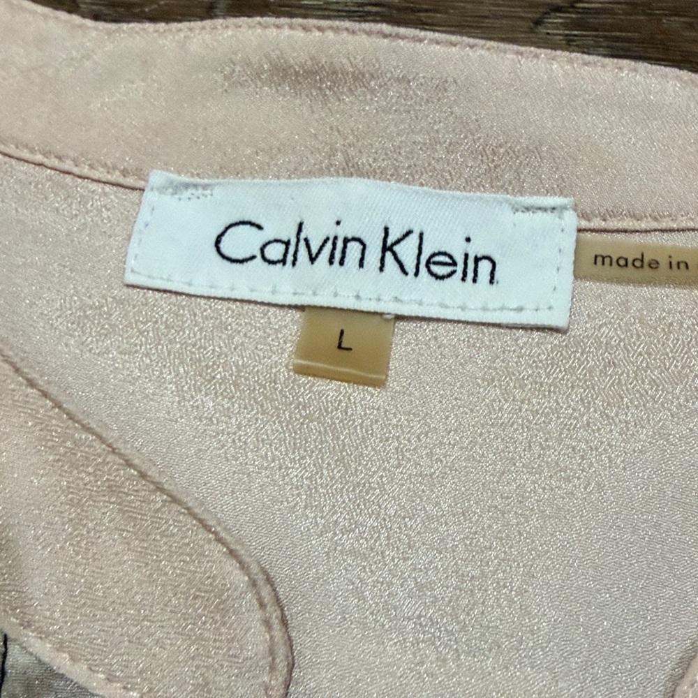 Calvin Klein Snake Print Button-Up Blouse - Picture 8 of 9
